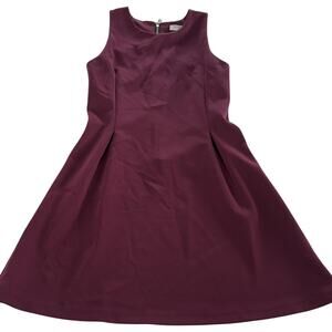 Of Mercer Dress Womens 8 Sleeveless Fit Flare Stretch Zip Back Classic Workwear